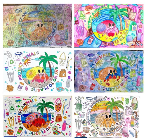 A few of the highly commended entries from our SPCA Kids' Protect Animals Colouring Competition